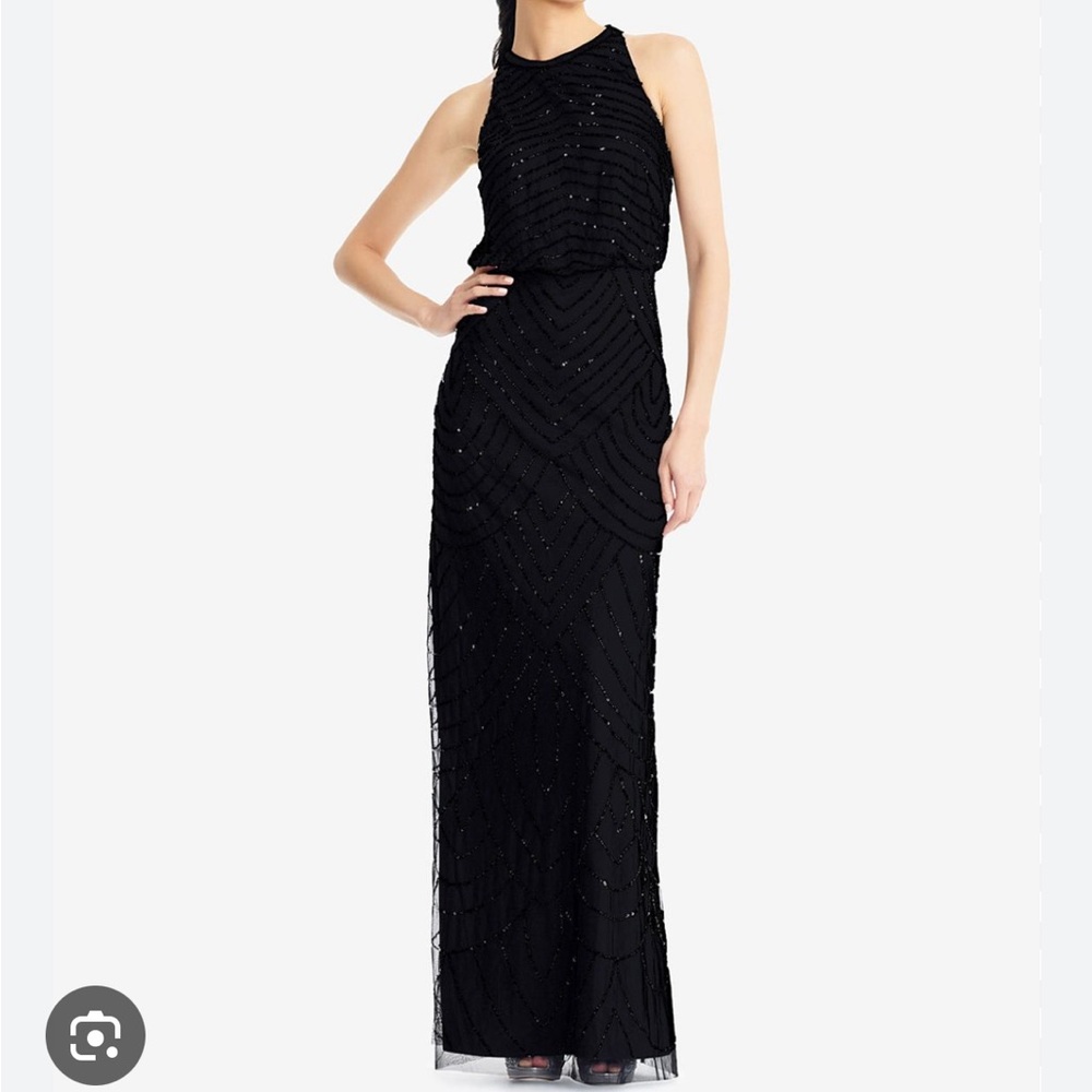 Adrianna Papell Beaded Gown size 2 EUC